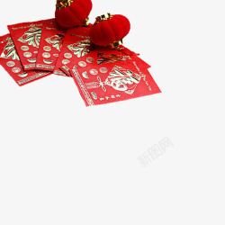 中国红红包来袭红包装饰素材