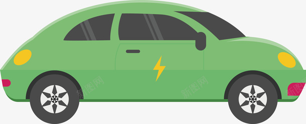 卡通城市绿色电动汽车插图png免抠素材_88icon https://88icon.com 低碳 充电桩 卡通 小汽车 新能源 汽车 清洁能源 环保 电动 电能 矢量图设计 绿色电动汽车 设计