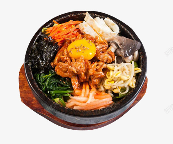 石锅里的美食泡菜拌饭png免抠素材_88icon https://88icon.com 泡菜拌饭 石锅 美食 蔬菜 食物 餐饮 饭店