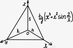 三角的数学方程式矢量图素材