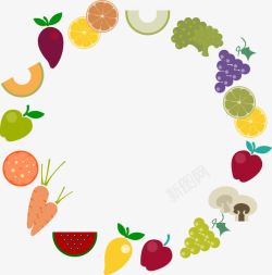 蔬菜组合免扣蔬菜组合的圆环高清图片