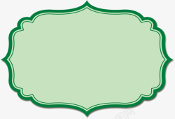绿色多边形边框素材