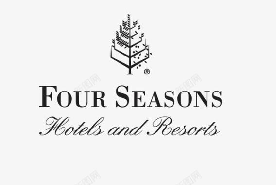 四季交替四季酒店图标图标