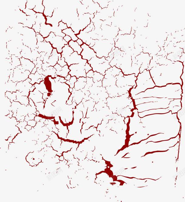红色墙壁裂纹png免抠素材_88icon https://88icon.com 痕迹 红色墙壁 花纹图案 裂纹 边框纹理