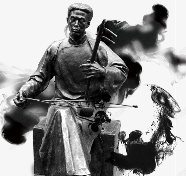 中国古拉二胡psd免抠素材_88icon https://88icon.com 中国风 中国风二胡 二胡独奏 传承 传承与创新 几何 古人 古典文化 古风 拉二胡 水墨 演奏 祥云