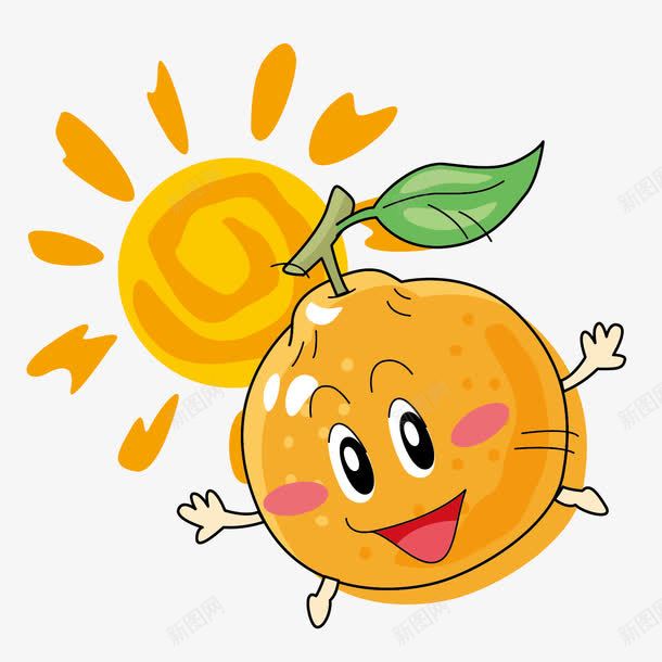 手绘橙子可爱表情创意表情png免抠素材_88icon https://88icon.com 卡通 卡通橙子 可爱橙子 可爱表情 太阳 手绘橙子 表情