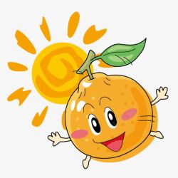 手绘橙子可爱表情创意表情素材