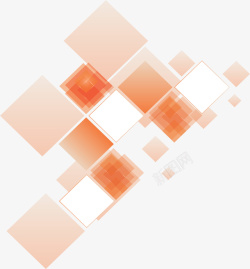 橘色报告橘色半透明方块花纹矢量图高清图片