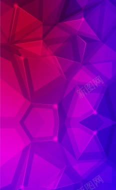 紫粉色渐变三角形壁纸背景