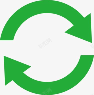 手绘卡通图标卡通绿色循环使用图标图标