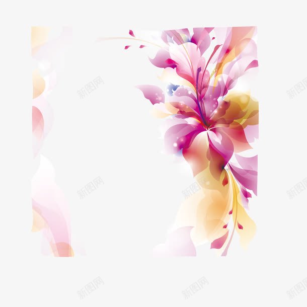 绚烂花背景png免抠素材_88icon https://88icon.com 名片 唯美背景 宣传单 矢量绚烂背景 绚烂紫色花