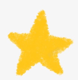 黄色文艺手绘黄色水彩文艺星星高清图片