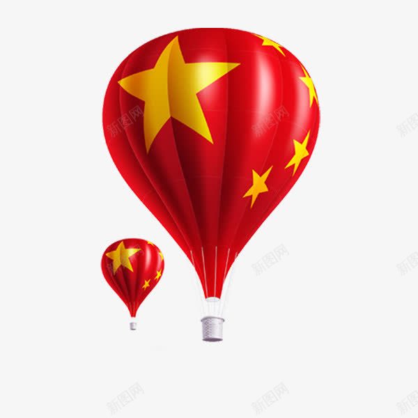 红色五角星爱国主题气球png免抠素材_88icon https://88icon.com 主题 五角星 气球 爱国 红色