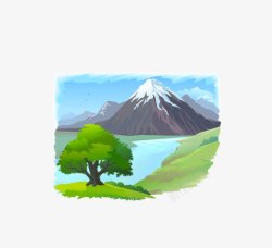 山水蓝天素材