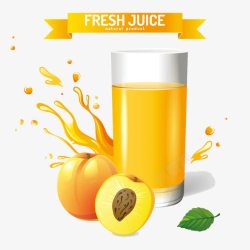 黄桃和果汁素材
