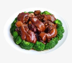 红枣花生焖猪蹄素材