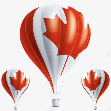 飘起的热气球加拿大图标热气球氢气球图标