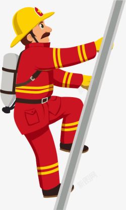 防护衣卡通消防员矢量图高清图片
