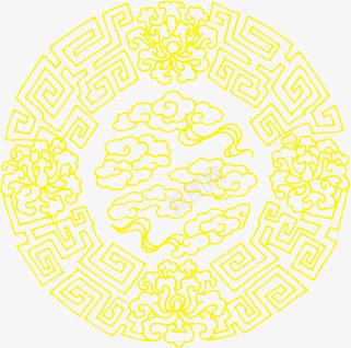 中国风黄色剪纸祥云png免抠素材_88icon https://88icon.com 中国风 剪纸 祥云 黄色