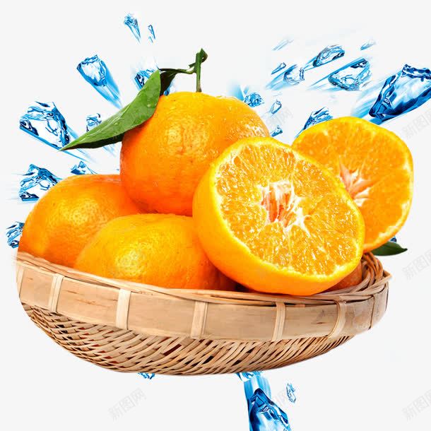 耙耙柑和冰块png免抠素材_88icon https://88icon.com 冰块 柑橘 橘子 水果 耙耙柑 黄色