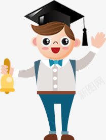 卡通博士男孩png免抠素材_88icon https://88icon.com 博士帽 博士生 博士男孩 学生 小男孩 男孩