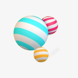 立体五彩球创意立体彩色五彩球高清图片