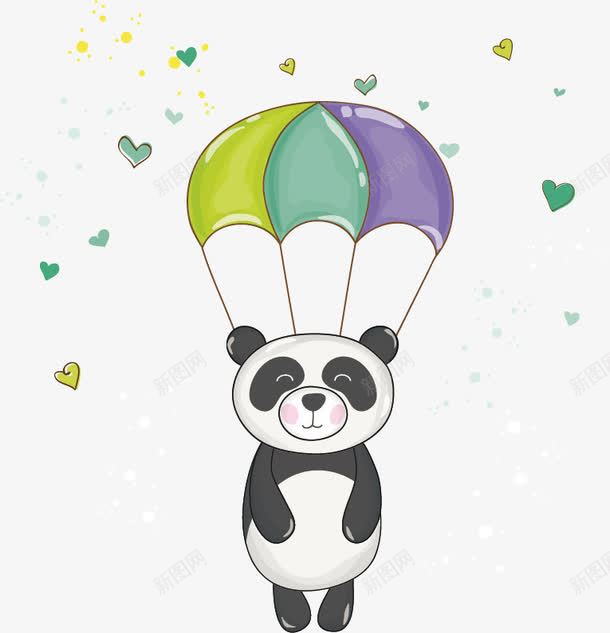 卡通熊猫矢量图ai免抠素材_88icon https://88icon.com 动物 卡通 可爱 国宝 插画 漫画 热气球 熊猫 矢量图