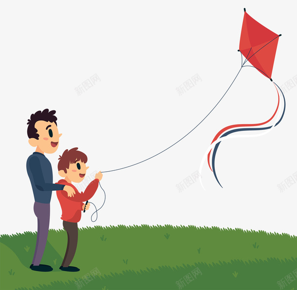 春天户外踏春放风筝psd免抠素材_88icon https://88icon.com 卡通 户外 放风筝 春天 春天户外踏春放风筝 父子 踏春