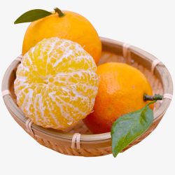 竹篮水果皇帝柑橘子手剥橙实物免素材