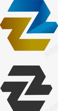 字母创意V字母logo图标图标