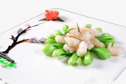 中餐菜式龙井水晶虾高清图片