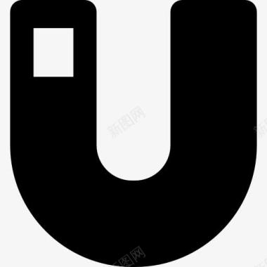 性格女巫文字字母U图标图标