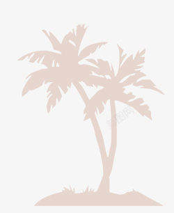 椰树剪影椰树高清图片