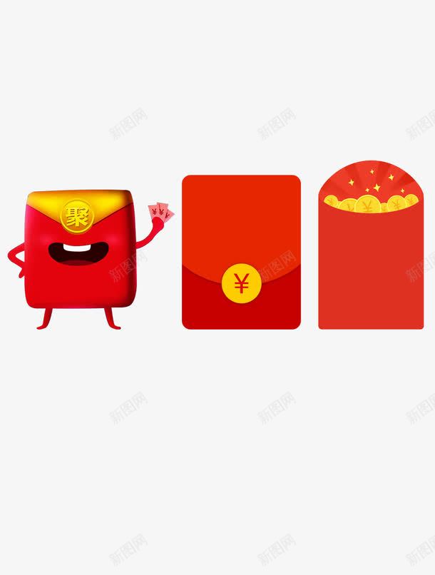 卡通红色红包png免抠素材_88icon https://88icon.com 300像素图 PS图免抠 卡通 大图免抠 手绘 红包 高清免抠