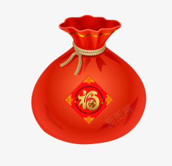 精美福字红包中国传统喜庆福气袋高清图片