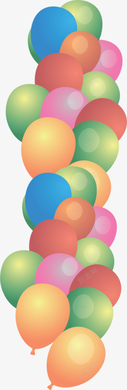 纯色气球儿童节一大串气球高清图片