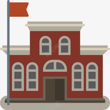 学校卡通人物学校图标图标