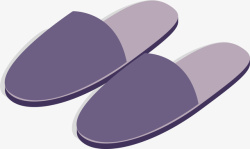 简约紫色拖鞋矢量图素材