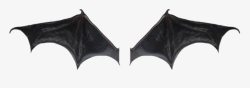 两个黑色蝙蝠翅膀高清图片