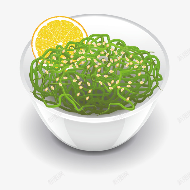 凉拌海带丝凉菜图png免抠素材_88icon https://88icon.com 柠檬片 橙子切片 水果 海带丝 美味的 芝麻
