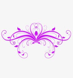 梦幻紫色花纹花朵素材