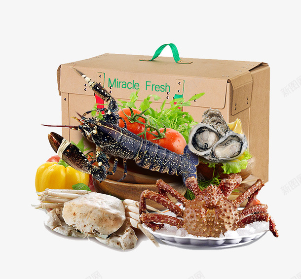 海鲜礼盒包装png免抠素材_88icon https://88icon.com 海鲜礼盒 海鲜礼盒包装 礼盒包装 螃蟹 龙虾