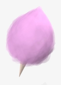 立体锥形紫色立体棉花糖实物高清图片