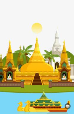 平扁化缅甸建筑世界旅游日高清图片