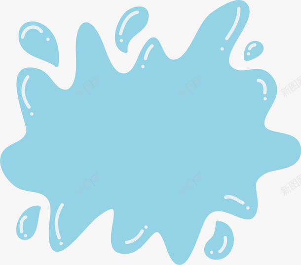 蓝色的液体效果贴纸矢量图ai免抠素材_88icon https://88icon.com 一滩水 水滩 水滴贴纸 流体效果 液体 矢量png 矢量图 蓝色液体