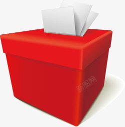 红色投票箱素材