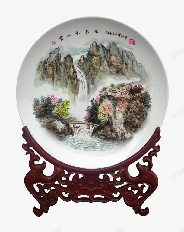 云山春意浓石画摆件摄影png免抠素材_88icon https://88icon.com 产品实物 免抠图片 国画 山水 工艺品 摄影 摆件