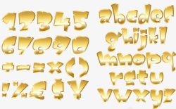 字母AZ金属质感字体矢量图高清图片