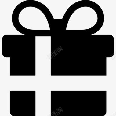 礼品礼盒丝带图标图标