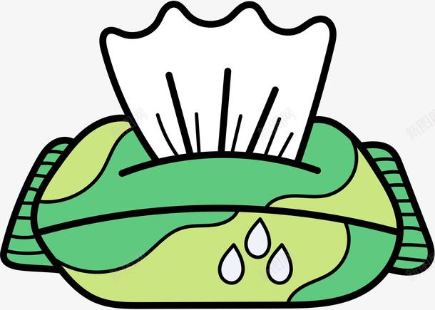 卡通手绘绿色抽纸纸巾png免抠素材_88icon https://88icon.com 卡通 家庭用品 手绘 湿纸巾 矢量图案 纸巾样机 绿色抽纸